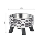 Cat stainless steel goblet bowl] / Independent color box packaging