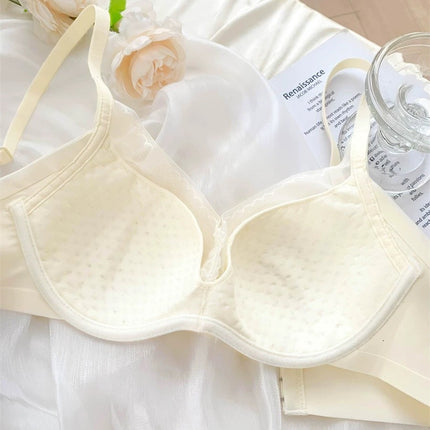 Underwear for Plus-Size Women with Large Busts, Minimizing Seamless Push-Up Thin Summer Sexy Ladies' Breathable Soft Underwire Bra