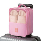 Begonia pink large new twill material [can hold about 3-4 pairs of shoes in sizes 36-42]