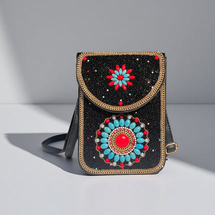 Ocean Series Exquisite Heavy-Duty Rice Bead Shoulder Bag Qingdao Ocean World Travel Souvenir Mobile Phone Bag Cross-Body Bag