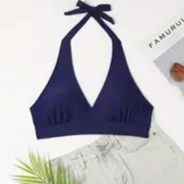 Women's Split Single Top Swimsuit Tight Push-up Pure Sexy Ins Style Vacation Hot Spring Necessary Swimsuit for Women
