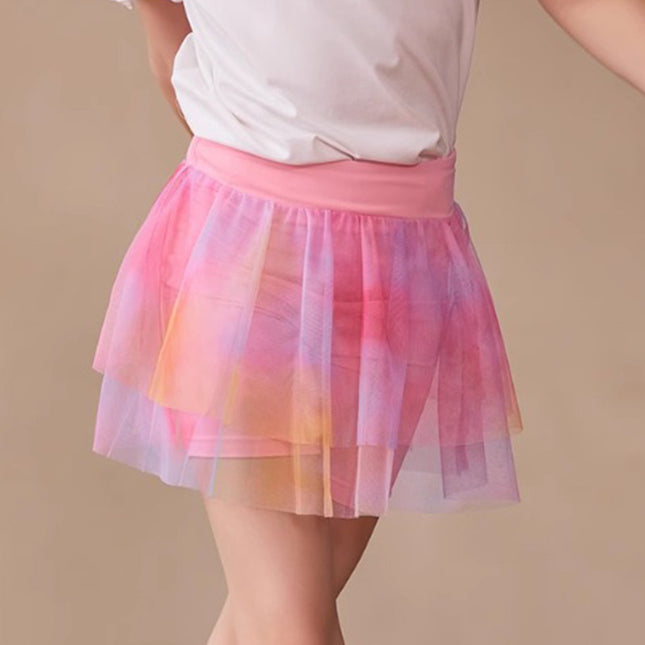 New Cross-Border Foreign Trade Girls' Gradient Mesh Sports Yoga Skirt Pants Sports Fitness Yoga Skirt Pants
