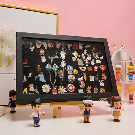 Flip Badge Storage Box Transparent Dustproof Earrings Earrings Jewelry Box Medal Brooch Commemorative Coin Storage Box