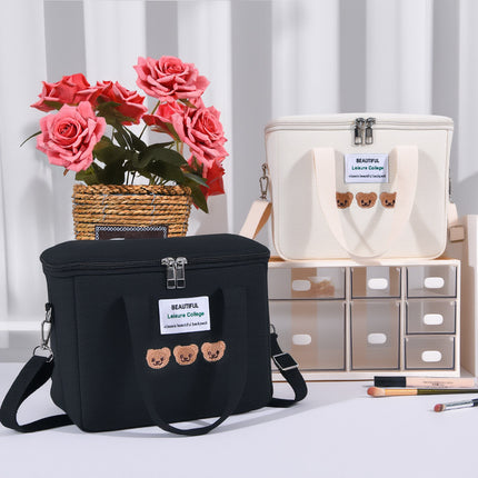 Cartoon Embroidered Handbag 2025 Spring New Waterproof Insulated Lunch Box Bag Ins Crossbody Bag Mommy Bag Women's Bag