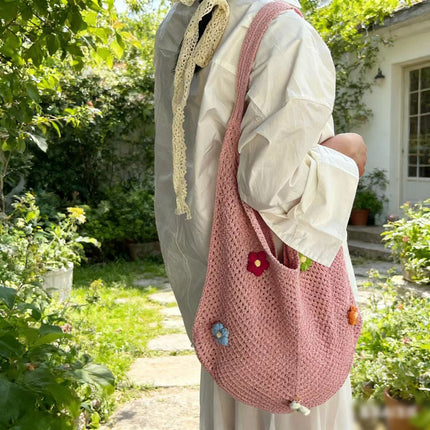 Large-Capacity Bag for Women 2025 New Versatile One-Shoulder Seaside Vacation Beach Bag Woven Straw Commuter Tote Bag