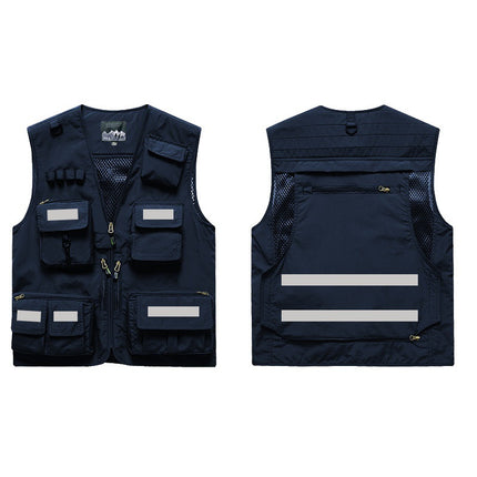 Vest Custom Printing LOGO Outdoor Mountaineering Camping Function Luya Multifunctional Summer Tooling Photography Vest