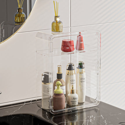 Nail-free Wall-mounted HD Full Transparent Hand-held Storage Box Desktop Layered Blind Box Toy Dust-proof Display Fixing Box