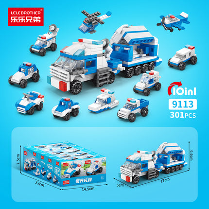 Lele Brothers 9113-9119 Project Fire Military Police Boys and Children Assembling Building Blocks Ornaments Toys