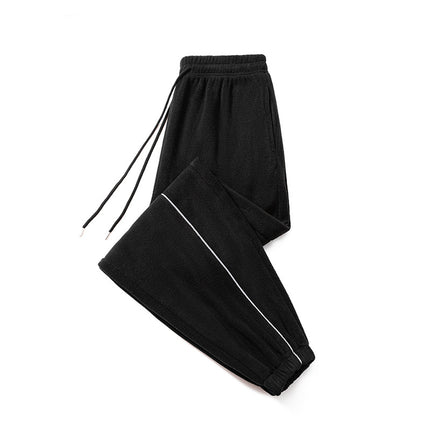 Autumn and Winter New Trendy Brand High Street Reflective Line Leggings Sweatpants Men's Loose Casual Versatile Polar Fleece Beauty