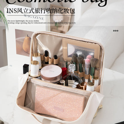 Can Be Hung on Luggage, Cosmetic Bag for Women, Large Capacity Bag, Can Be Used Vertically, Essential for Travel, Cosmetics Storage Bag