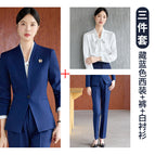 Navy blue suit + pants + shirt / S
