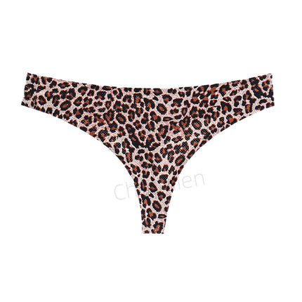 Sports Yoga Female Sexy Style Ice Silk Underwear Women's Low-Waist Seamless Underwear Cross-Border European and American Large Size T-Shaped T-Pants
