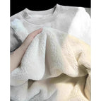 White floral gray sweatshirt [plus velvet in autumn and winter] / S fashionable/sports/winter/bottoms/couples