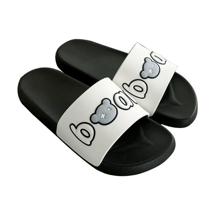 Women's Home wear-resistant slippers indoor bathroom non-slip slippers couple outdoor casual cartoon cute sandals