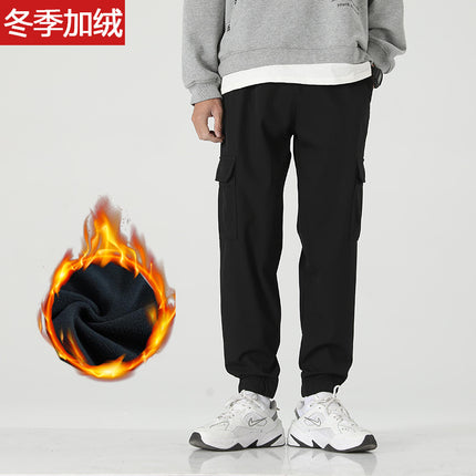 Spring and Summer Thin Multi-pocket Pants Men's Loose plus size Stretch Straight Casual Pants Men's Fashionable Breathable Work Pants