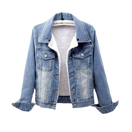 Denim Jacket for Women, Autumn and Winter, 2025 New Style, Velvet, Thickeneding, Western Style, Slim Fit, Versatile, Slimming Look, Popular Outer Wear Cotton Outwear