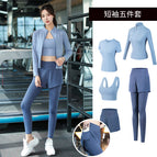 Light blue [short-sleeved] five-piece set of blue pants---crazy sale / M