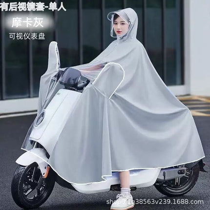Morandi Electric Poncho Raincoat Anti-rainstorm Full-body Electric Motorcycle Single Extra-large Thickened Men's and Women's New Style