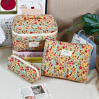 Colorful leaves and red flowers / Large [handbag]