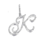 Silver single letter K