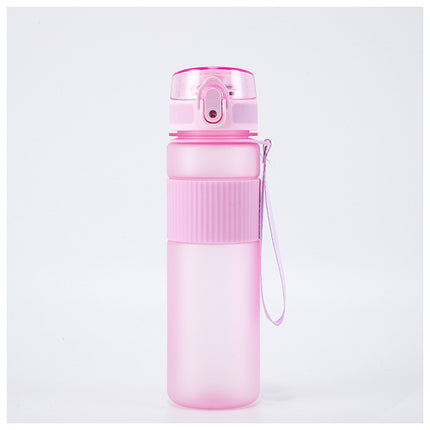 Frosted Handfeel Sports Water Cup Plastic Handheld Cup Men's and Women's Creative Portable Student Kettle with Lid High Color Value Water Cup