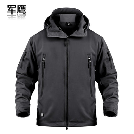 2026 Cross-Border Military Eagle Shark Skin Soft Shell Tactical Camouflage Jacket Men's Warm Breathable Wear-Resistant Military Fan Waterproof Jacket