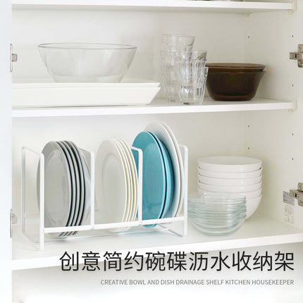 Cross-border Simple Metal Dishes Storage Rack Cabinet Dish Draining Kitchen Finishing Dishes Rack Storage