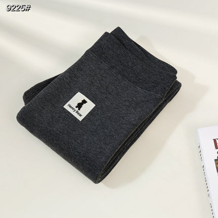Autumn and Winter New Style Fleece-Lined Thick Leggings for Women, Bear Label, Tight-Fitting, Warm, Slimming Lamb Fleece Skinny Pants