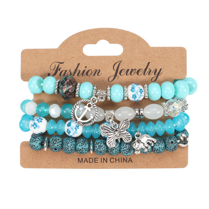 European and American Cross-Border Hot-Selling New Bohemian Bracelets Creative Tassel Multi-Layer Beaded Bracelets Fashion Jewelry