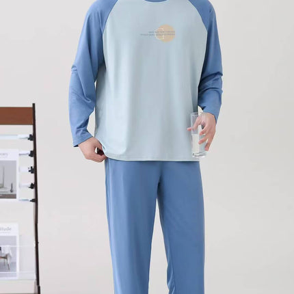 [Sold Out, Check for New Products] 2025 Autumn Pajamas for Men, Long-Sleeved, Loose-Fitting, Casual, Suitable for Wearing Outside as Loungewear