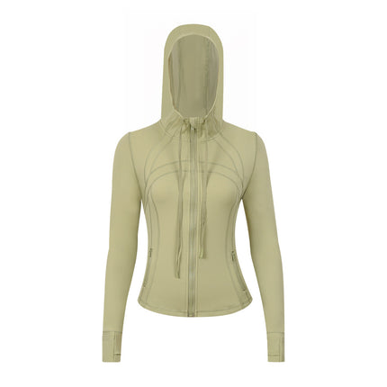 Lulu Original Label Define Yoga Wear Hooded Jacket Jacket Top Breathable Sports Fitness Wear Spring & Fall Women's