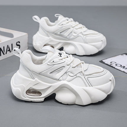 Internet Celebrity Height-Increasing Men's Shoes Air Cushion New Motorcycle Dad Shoes Thick-Soled Shoes Sports Mesh Casual Shoes Trendy Versatile Shoes