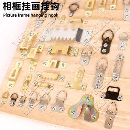 Photo Frame Hanging Buckle Hanging Ring Invisible Hook Metal Nail Hardware Hook Picture Frame Hanging Dark Hanging Buckle Oil Painting Hanging Painting Accessories
