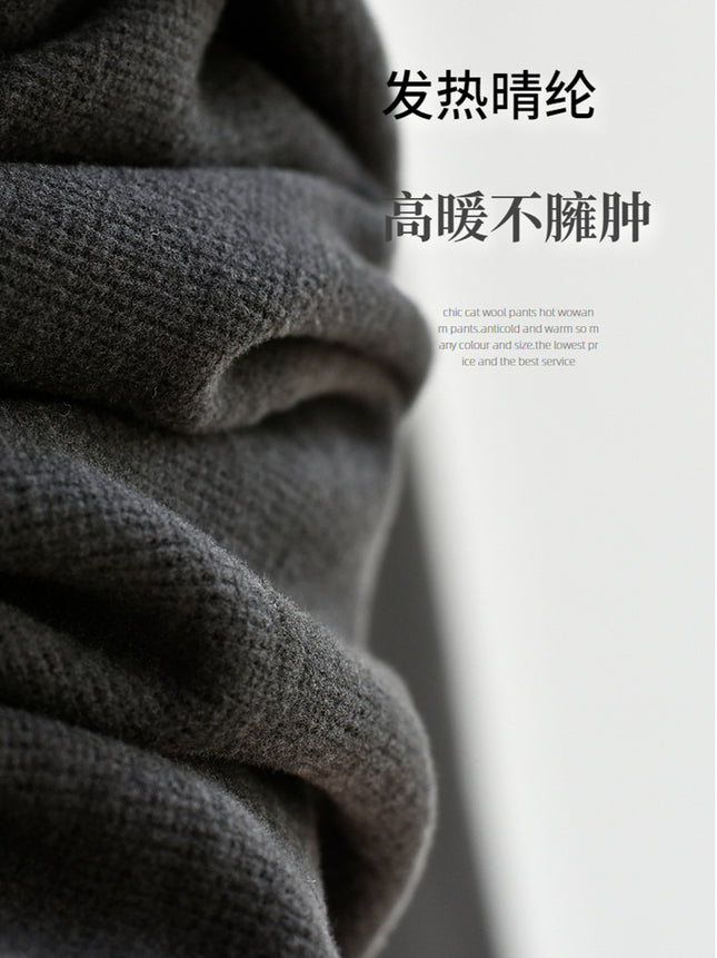 【High Warmth Fleece Sweater】26 Spring/Winter New Women's Faux Wool Thickened Mid-High Collar Brushed Long Sleeve Sweatshirt Fleece Sweater