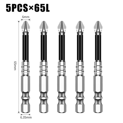 K5 Anti-Slip Bit S2 Magnetic 5A Black Anti-Slip Cross Bit Hand Electric Drill Electric Screwdriver High Hardness