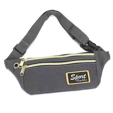 Waist Bag Men's and Women's Multi-functional New Embroidery Outdoor Sports Waterproof Thick Fashion Invisible Site Money Collection Mobile Phone Bag