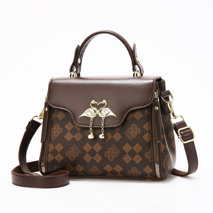 New Fashion Women's Bags 2026 High-Value Printed Women's Small Square Handbag Single Shoulder Crossbody Handbag Cross-Border