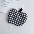 Black plaid apple coaster