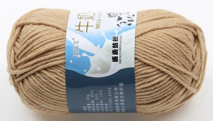 Five-Strand Milk Cotton Wool Ball Wholesale Medium Thick Thread Crochet Doll Shoes Scarf Handmade DIY Knitting Material Package