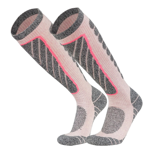 Women's Long Ski Socks, Men's Snow Socks, Women's Non-Slip Quick-Drying Hiking and Mountaineering Sports Socks, Warm Ski High Socks