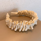 Off-white wide edge pleated headband
