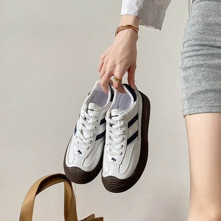Popular Moral Training Shoes 2024 Spring and Summer New Sneakers Thick-soled Flats Sports White Shoes Women's Forrest Gump Shoes Casual Women's Shoes