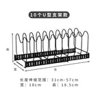 Black retractable 10 partition
