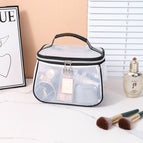 Transparent apple bag with label-beige