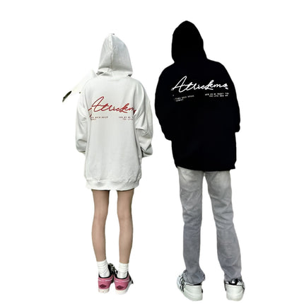 High-grade oversize Men's and Women's Top Special Couple Clothing Autumn and Winter fleece-lined Hooded Sweat Fashion Brand Class Clothes