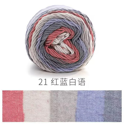 5 Strands of Rainbow Cotton Wool Cake Handmade DIY Knitted Doll Pillow Blanket Colorful Dot Yarn Milk Cotton Thread Ball Wholesale