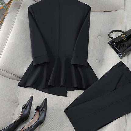 Business wear temperament goddess fan half sleeve suit hotel front desk tooling sales department beauty salon jewelry shop overalls