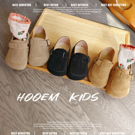 Spring 2024 children's Korean-style sneakers boys' suede shoes girls' boken single-layer shoes