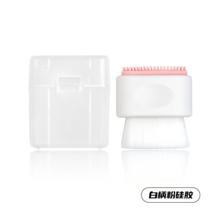 New short portable double-sided dual-use manual face brush cleaning pore soft hair cleansing Silicone Cleansing Brush wholesale