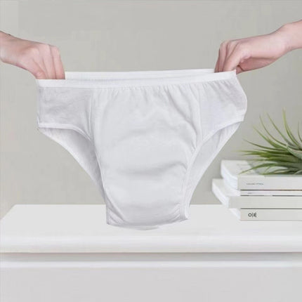 Men's Disposable Underwear Triangle Cotton Daily Disposable Portable Travel Military Training Daily Disposable Nursing Short Pants